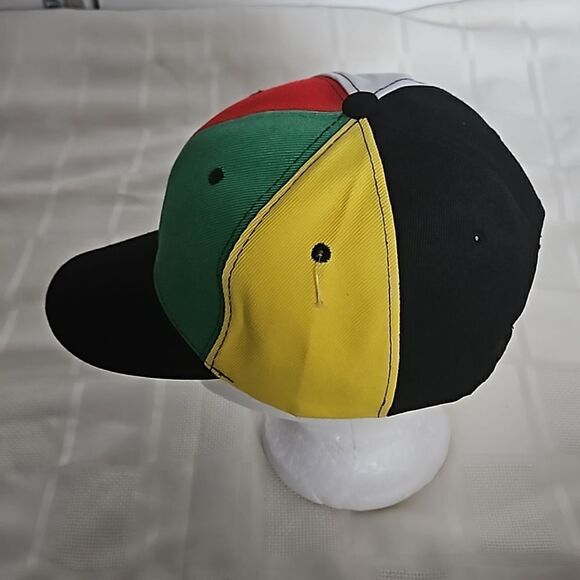 Colorful Men's Baseball Cap One Size Black, Green, Red, Yellow & White - Picture 2 of 16